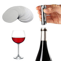 Disk Penutup Botol Anggur Merah yang Dapat Digunakan Kembali, Fleksibel, Anti Tumpah, dari Aluminium Foil, Terlaris
