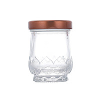 Pot en verre vide résistant à la chaleur, motif nid d'oiseau, 50ml - 100ml, avec couvercle métallique, pour pudding de poisson, confiture, lait