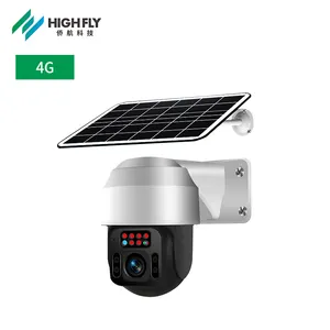 Уличная Солнечная камера 4G, высокоскоростная камера наблюдения с ночным видением на 360 градусов и дистанционным управлением, Wi-Fi камера