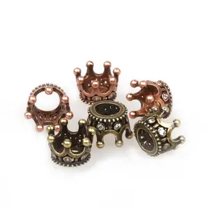 En gros Cuivre Micro-Incrusté Zircon Antique Plaqué Princesse Couronne Bracelet Accessoires Ancien Rouge Bronze Antique