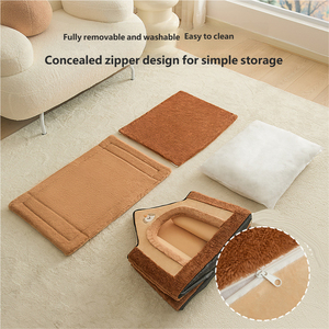 Cama <span class=keywords><strong>para</strong></span> Mascotas Ecológica, Duradera y Elegante con Diseño Sólido y Funda Extraíble y Lavable <span class=keywords><strong>para</strong></span> Decoración del Hogar y Uso <span class=keywords><strong>de</strong></span> Mascotas - Product Image 5