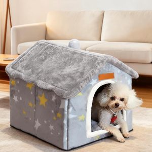 Cama de Madera Suave para Mascotas, Cálida Cueva para Gatos y Cachorros con Cojín para Perros y Gatos Pequeños/Medianos/Grandes, Uso en Todas las Estaciones - Product Image 2