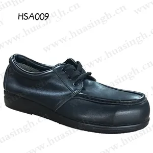 CR, sepatu keselamatan ESD manager hitam anti benturan Harga terjangkau sepatu kantor atas kulit penuh HSA009