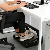 Repose-pieds réglable sous le bureau, ergonomique, base antidérapante, repose-pieds réglable, bord lisse, 5 niveaux, repose-pieds de bureau