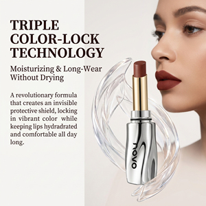 Lucidalabbra <span class=keywords><strong>Effetto</strong></span> Seta Naturale a Lunga Durata, <span class=keywords><strong>Rossetto</strong></span> Opaco Vellutato Anti-Trasferimento, Tonalità Nude Naturale, Personalizzabile con Logo - Product Image 3