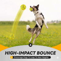 Jouets à mâcher pour animaux de compagnie, ballon rebondissant durable en ETPU, léger et portable, jouets interactifs pour animaux de compagnie pour soulager l'ennui en intérieur