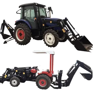 Landwirtschaft liche gebrauchte Mini bagger Traktor mit schlepp baren Bagger lader und Frontlader Preise von China Fabrik zum Verkauf