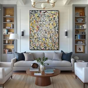 Peinture à l'huile abstraite personnalisée peinte à la main sur toile, décoration murale pour cadeau de pendaison de crémaillère et décoration intérieure - Product Image 4