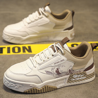 Chaussures de sport en cuir pour hommes, design tendance, maille personnalisée, chaussures décontractées pour hommes, chaussures de marche
