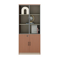 Grand meuble de rangement en bois pour bureau, armoire à dossiers verticale, meuble de rangement multi-boîtes, ensemble de mobilier moderne personnalisable