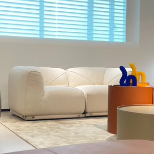 PFZION HOME Luxury Modern Cream Chesterfield Modular <strong>Corner</strong> Sofa Tufted Extendable Armrest <strong>Bed</strong> Apartment Living Room Villas Mall - Product Image 1