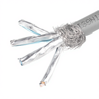 Câble Ethernet blindé YK Cat8 à paires torsadées, conducteur en cuivre massif, blindage en feuille d'aluminium tressée, certifié CE