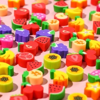 Cartoon gummetjes met ruimtethema, fruit- en cijferontwerpen, prijzen voor basisschoolleerlingen, diverse soorten, rubberen mini schattige gummetjesblokjes