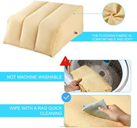 Coussin de repose-jambes gonflable en PVC floqué personnalisable de haute qualité, coussin de voyage portable pour voiture