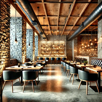 Ensemble table et chaises de salle à manger en tissu meubles de restaurant en bois massif pour hôtel de luxe pour cafés et cafés
