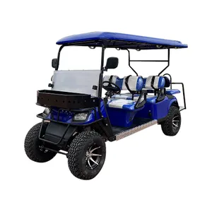 ShunCha Off Road Tire 72V Lithium Battery 4 Front+2Rear 6 Seats Electric Off Road Golf Cart With Pedals Folding Glass