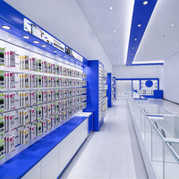 Vitrine d'exposition pour téléphones portables avec éclairage LED, vitrine en verre pour magasin de téléphonie mobile