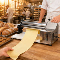 Machine à rouler la pâte à pizza électrique professionnelle de 40 cm, automatique, en acier inoxydable, pour la pâtisserie et la fabrication de pâtes commerciales
