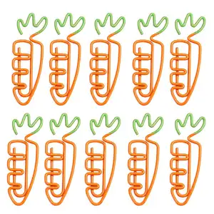 Уникальные металлические зажимы для бумаги в форме моркови
