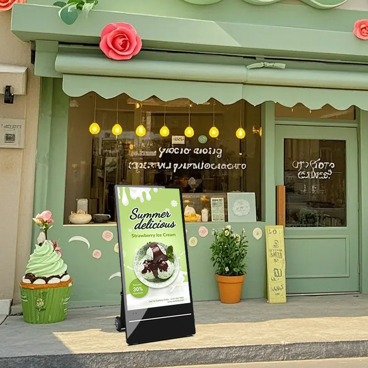 Водонепроницаемый 43-дюймовый портативный аккумулятор Digital Signage и дисплеи LCD рекламный плеер рекламный дисплей экран наружный киоск