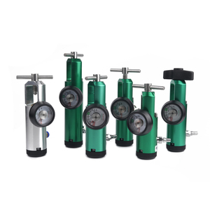 Tıklayın stil tıbbi oksijen regülatörü pirinç kollu 50 PSI O2 regülatörü CGA 870 akar 0-25L/min yeşil oxilador de oxigeno - Product Image 3