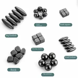 Permanente Cube Bucky Ball magnete irregolare nero ematite caduta pietra magnetica giocattoli di pietra
