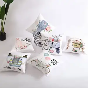 Benutzer definierte gedruckte Muster Kissen bezug Hochzeits geschenk Home Decoration Kissen bezug Kuss Liebe Digital gedruckte Kissen bezug Kissen bezug