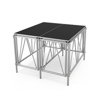 Plateforme de scène WEIXING personnalisable à installation rapide en alliage d'aluminium robuste pour concerts et événements 4x4' (1,2m x 1,2m) 1,5-2m