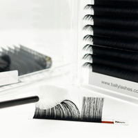 Extensions de cils volume noir mat en gros 5-25mm 0.03, plateaux de cils en cachemire personnalisés pour usage professionnel, fournisseur de cils