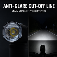 Lampe de vélo LED 400LM, autonomie 22H, rechargeable Type-C, phare avant pour guidon de vélo, VTT, utilisation nocturne, OEM
