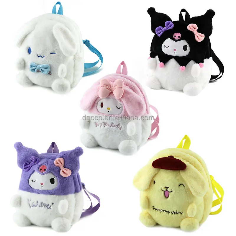 Venda quente 30CM KT gato Stuffed toy bag Cartoon animal sanrioes melodia plush toys mochila como presente para as crianças