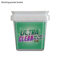 Seau en plastique carré de 2L, 4L, 5L pour emballage, seau à vis, conteneur chimique, personnalisable avec logo et couleur