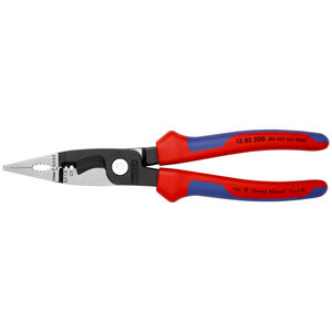 คีมติดตั้งระบบไฟฟ้า KNIPEX 13 82 200 ด้ามจับหลายชิ้นส่วน สีดำ 200 มม. - Product Image 1