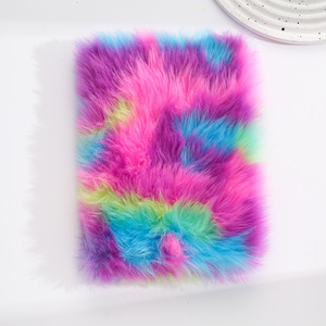 Wholesale Eco Friendly Customizable A5 Diary Soft Cover Kawaii Cute Kids Anime School Panda Cat Furry Fluffy Plush Notebook - Product Image 4