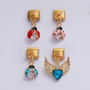 Ladybug Alloy Pendant For Bracelet Making Mixed Shapes Plated Jewelry Findings Accessory Summer 2024 - Product Image 1