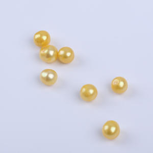 ไข่มุกน้ำจืดธรรมชาติทรงเคชิ ขนาด 8-9 มม. สีทอง ยี่ห้อ Zhuji สำหรับทำเครื่องประดับ DIY - Product Image 2