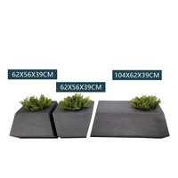 Nouvelle conception de pots de fleurs combinés, chaise, table, pots de plantes en fibre de verre, jardin, maison, boutique, jardinières d'intérieur, écologiques, durables