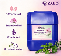 Huile essentielle de géranium multi-usage pure, distillée à la vapeur, pour massage, soins de la peau, fabrication de savon, aromathérapie, diffuseur, parfum floral