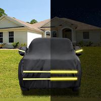 Housse de voiture imperméable avec protection UV, fermeture éclair intégrale, polyester 420D, logo personnalisé universel, extérieur, avec rejet de 90% des rayons IR et UV