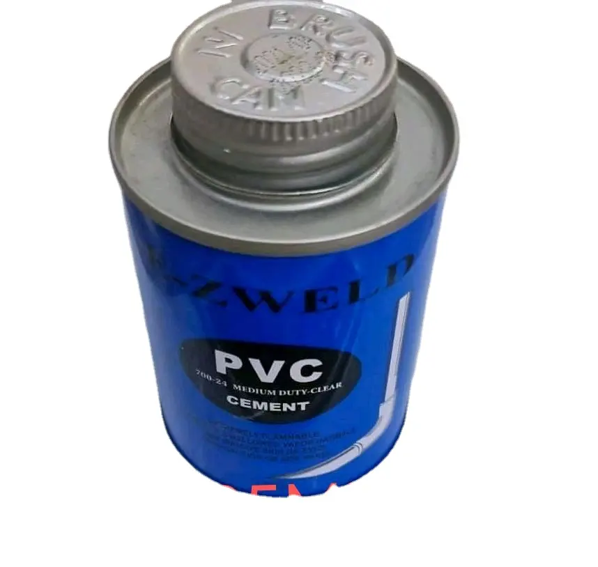 PVC tubo di colla per il tubo di acqua raccordi IN PVC di cemento ad alta pressione resistente di colore grigio IN PVC tubo di cemento impostazione veloce