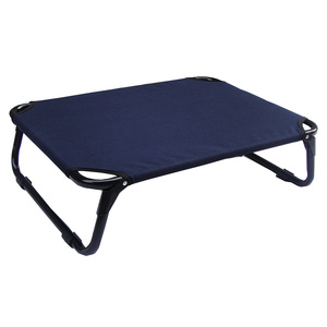 Lit pour chien rectangulaire classique avec velours et peluche, pliable, surélevé, lit pour animaux de compagnie surélevé, cadre en acier pour chiens et chats - Product Image 4