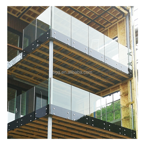 Balustrade sans cadre Main courante Rampe en verre en aluminium pour balcon Patio <span class=keywords><strong>Escalier</strong></span> - Product Image 5