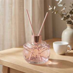 Difusor de Aroma de 120 ml con Forma de Flor, Botella de Vidrio para Aromaterapia, Difusor de Aroma con Varillas de Flores para el Hogar - Product Image 5