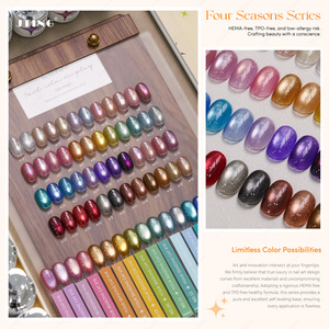 JTING All-Season Cat Eye Gel 48 Colors <b>Kit</b> HEMA/TPO Free Magnetic <b>Nail</b> Polish High Density 3D Effect Soak Off for Salon Art Use - Product Image 2