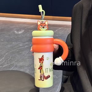 Vaso Térmico Mickey Stitch de 850ml, <span class=keywords><strong>Taza</strong></span> de Café Helado de Gran Capacidad, <span class=keywords><strong>Taza</strong></span> de Acero Inoxidable de Doble Pared con Asa y Pajita - Product Image 5