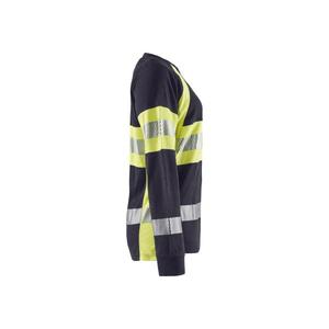 BLAKLADER - 349417618933XL Camiseta resistente al fuego para mujer manga larga azul marino/amarillo ROPA DE TRABAJO RESISTENTE A LLAMAS - Product Image 4