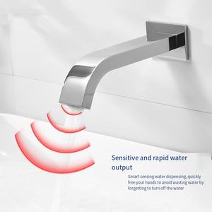 <span class=keywords><strong>Grifo</strong></span> de detección de pared completamente automático de larga duración personalizado, núcleo de válvula de cerámica para Ingeniería Comercial y dormitorio - Product Image 1