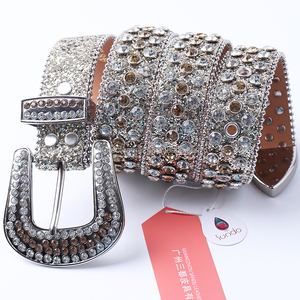 Nouvelle Arrivée <span class=keywords><strong>Ceinture</strong></span> Large en Cuir PU Doré pour Femme avec Grande <span class=keywords><strong>Boucle</strong></span>, Design Décontracté pour Jeans et Robes, Ceintures Unisexe Colorées avec Strass Y2K - Product Image 1