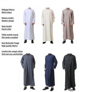 Abaya Phụng Vụ hồi giáo khadi truyền thống ramadan cầu nguyện Dubai hồi giáo thobe dân tộc hồi giáo quần áo nam - Product Image 5