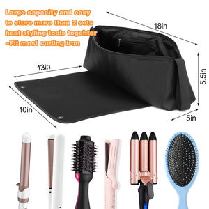 2合1热头发造型工具旅行必需品储物袋带耐热垫超长旅行发袋 - Product Image 3